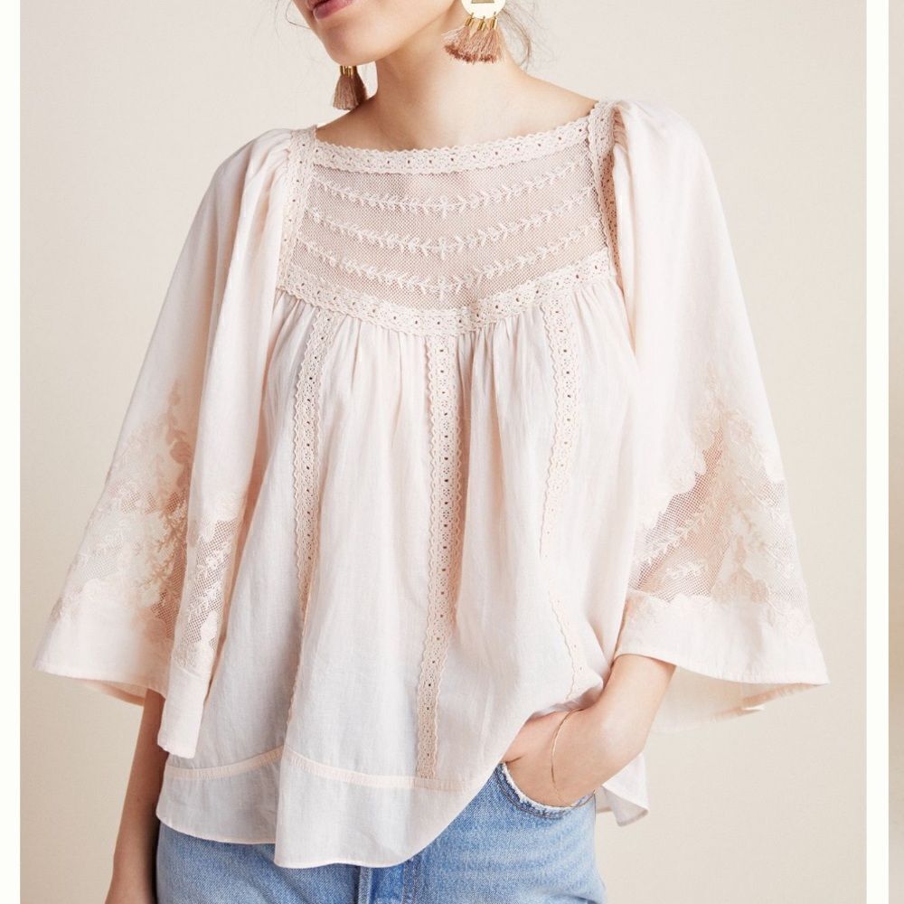 Anthropologie Valentia Peasant Blouse size 4